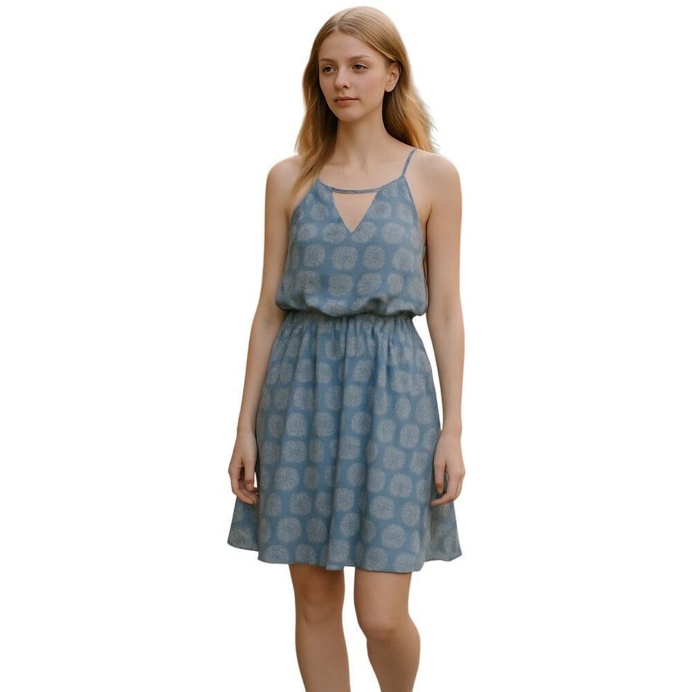 Vintage BUTTONS Summer Dress L